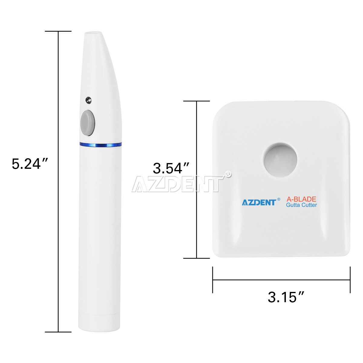 AZDENT Dental Endo Cordless Gutta Percha Tooth Gum Cutter + 4 Pcs Heat Tips