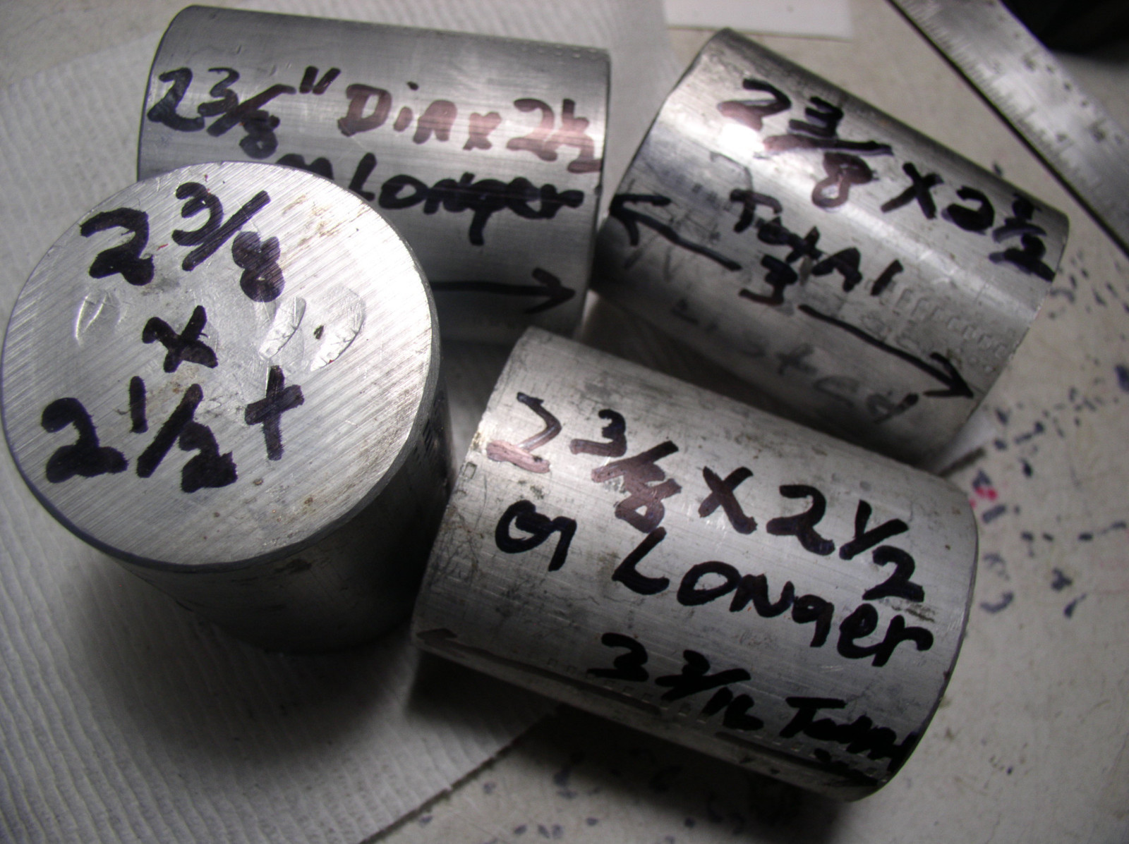 1 PC. 2 3/8″ ALUMINUM ROD (6061 ) 2 1/2 «OR LONGER 2/3/8» DIAMETER ROUND BAR
