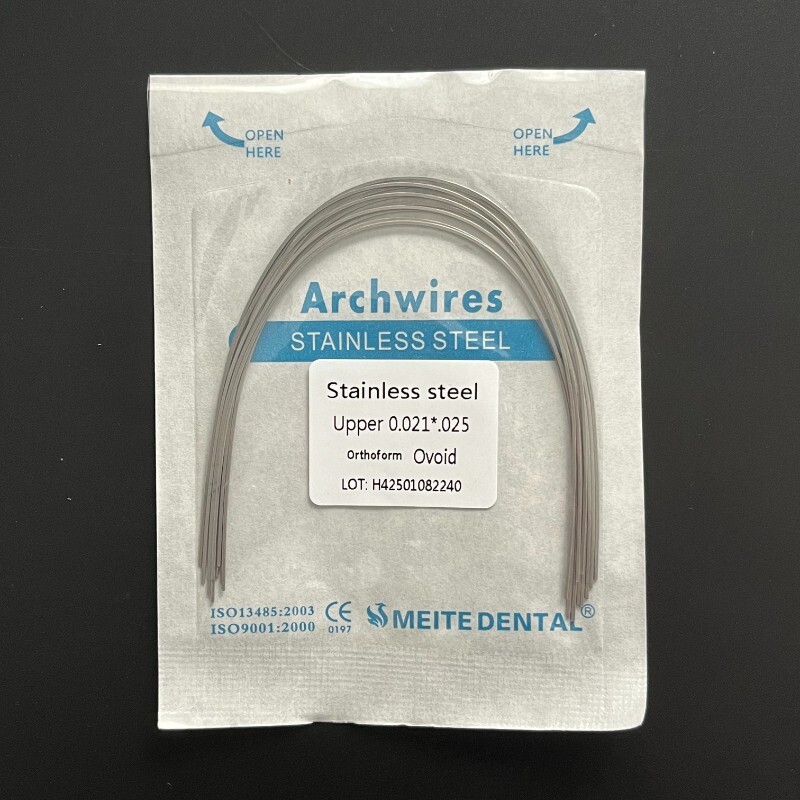 10 Packs Dental Orthodontic Stainless Steel Arch Wires Rectangular Ovoid/Natural