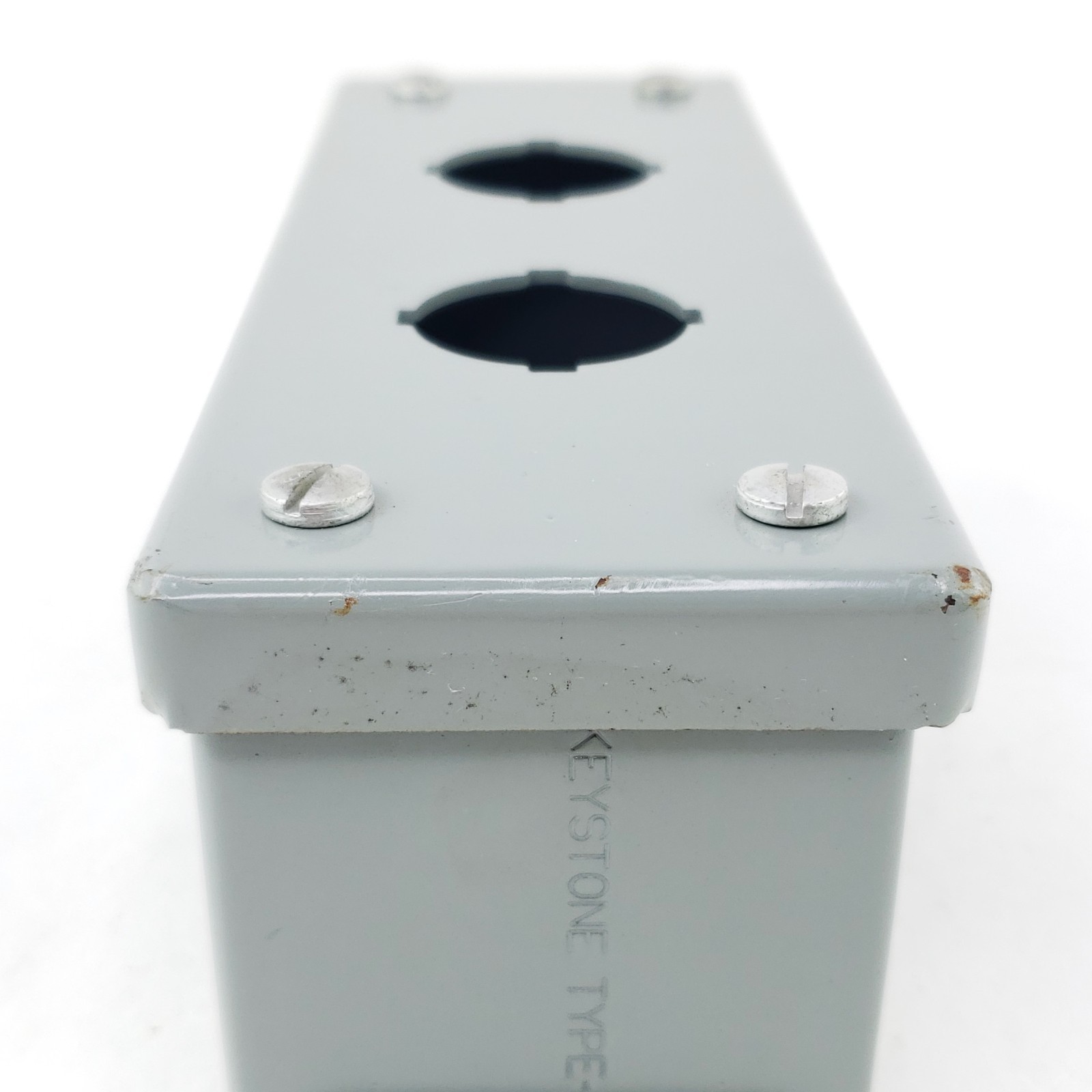 Keystone 23870 Push Button Enclosure Electrical Box 2-Holes 30 mm Type 1 USA NOS