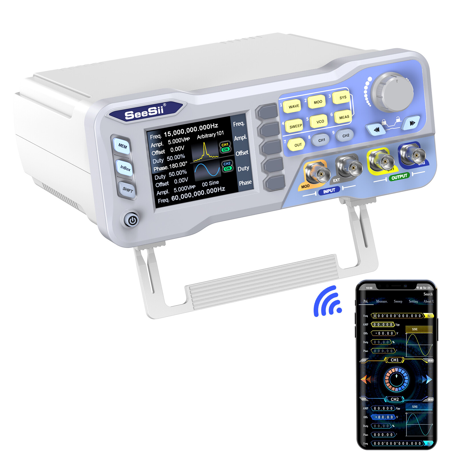 60MHz Dual Channel Signal Source Arbitrary Function Signal Generator 275MSa/s