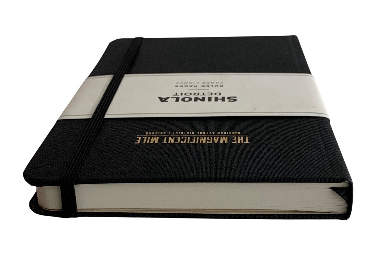 Shinola Detroit Medium Jet Black Hard Ruled Journal 192 Pages 5.25″ x 8.25″ Logo