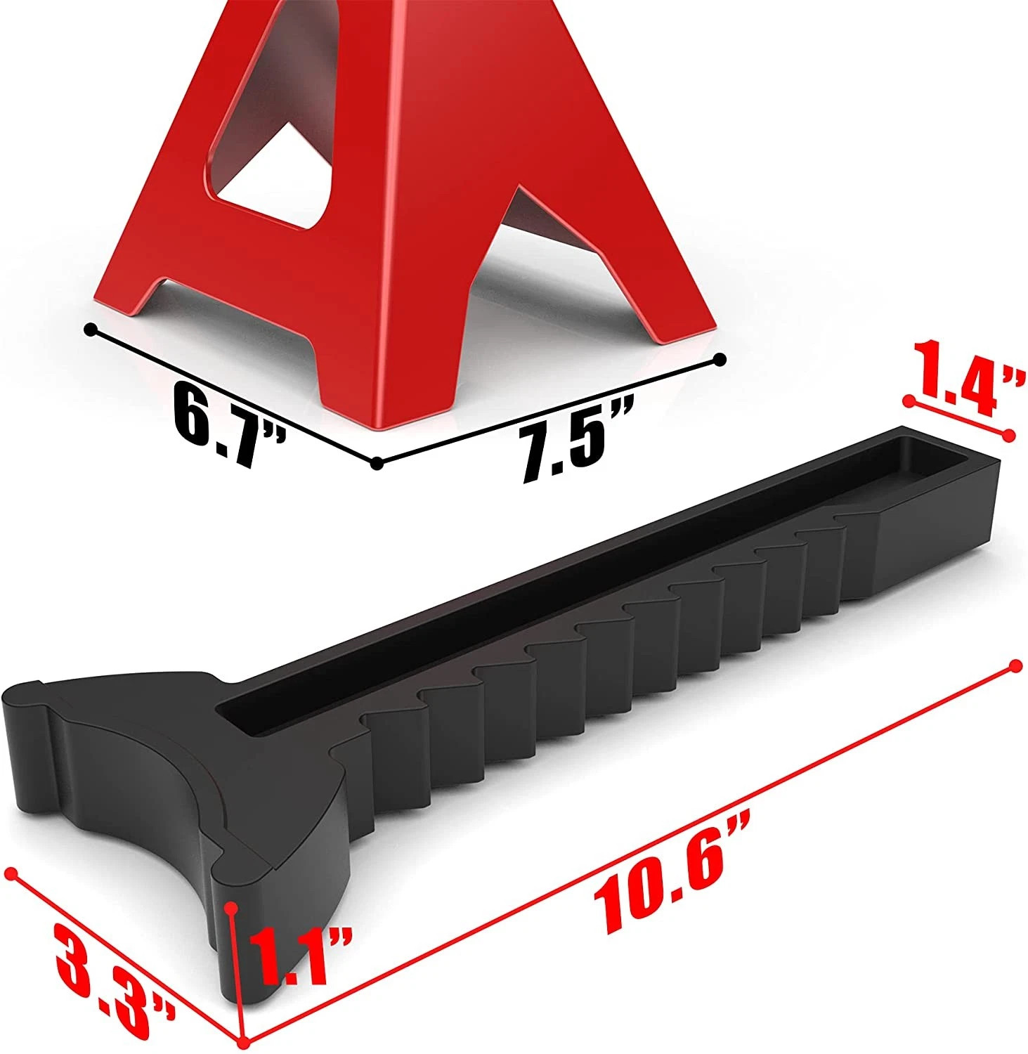 Car Jack Stand 3 T (6,000 lbs) Capacity Adjustable Height 2PACK Steel Stands