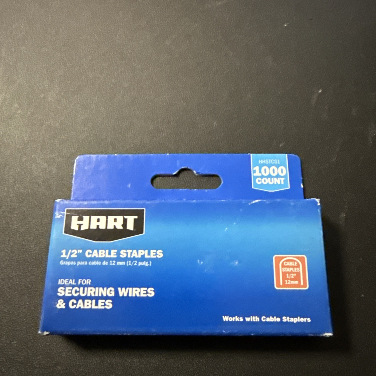 HART 1/2″ inch Cable Staples for Securing Wires & Cables 1,000 Count New