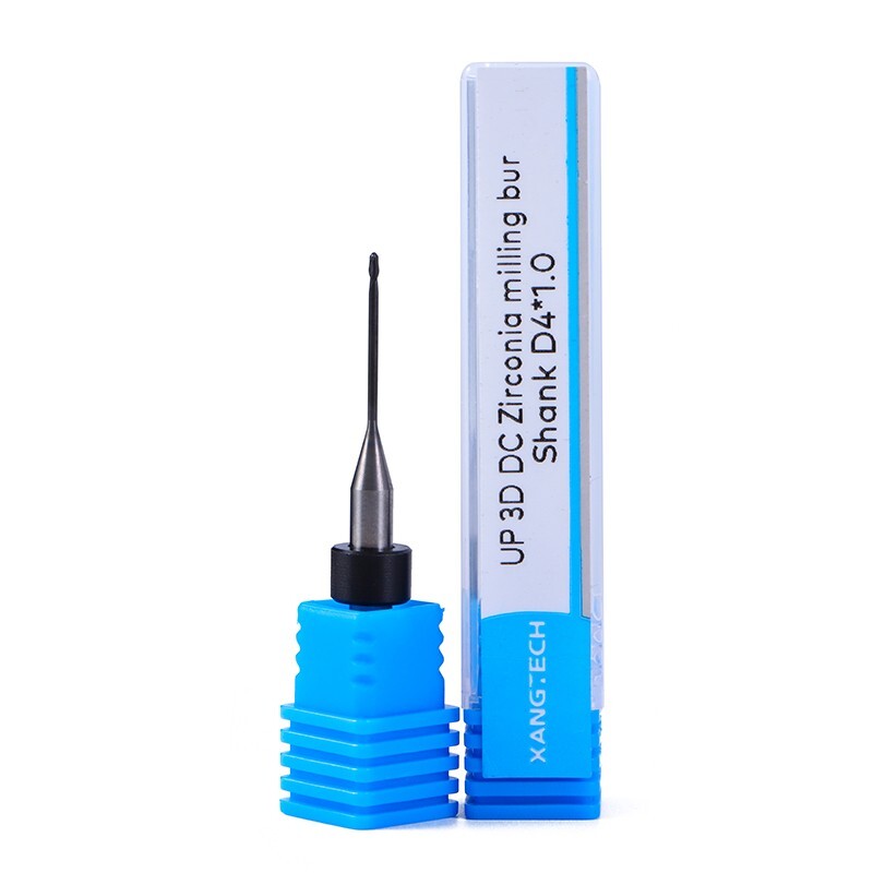 Dental UP3D Zirconia Milling Bur Cutters DC/DLC Head Diameter 0.3/0.6/1.0/2.0mm