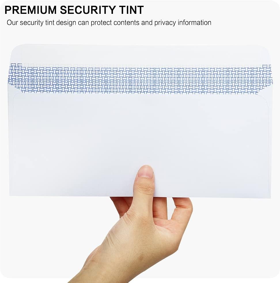 Self Seal Double Window Envelopes 4.125 x 9.5 Inches Ideal for Billing 500 Count