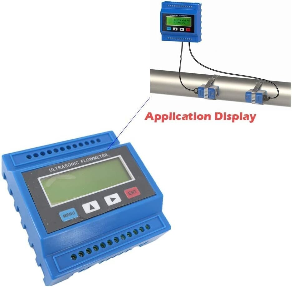 Ultrasonic Flow Meter TUF-2000M w/ Ultrasonic Transducer TM-1