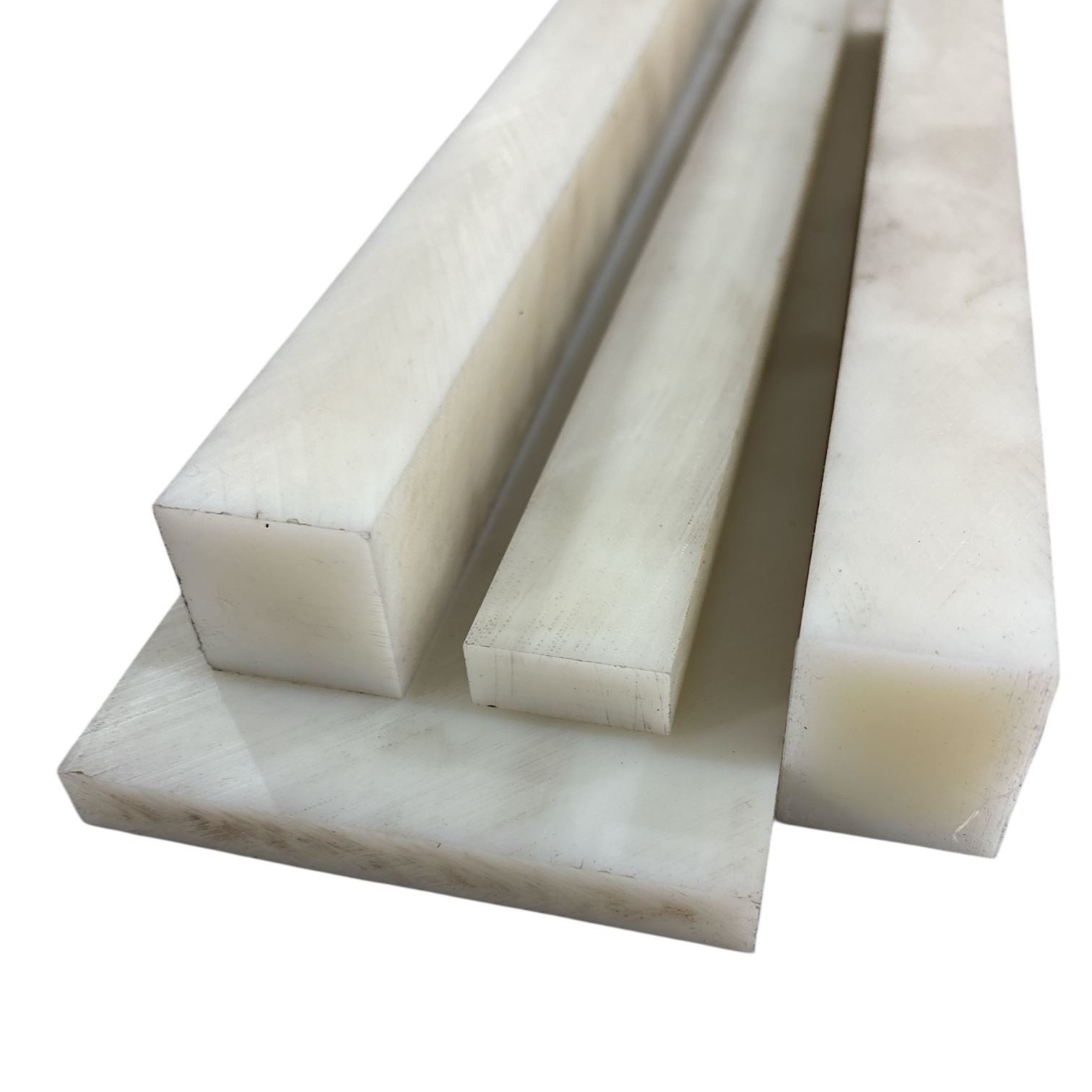 1″ x 1-1/2″ x 21″, Nylon 6/6 Plastic Bar, Sheet, Plate, Natural