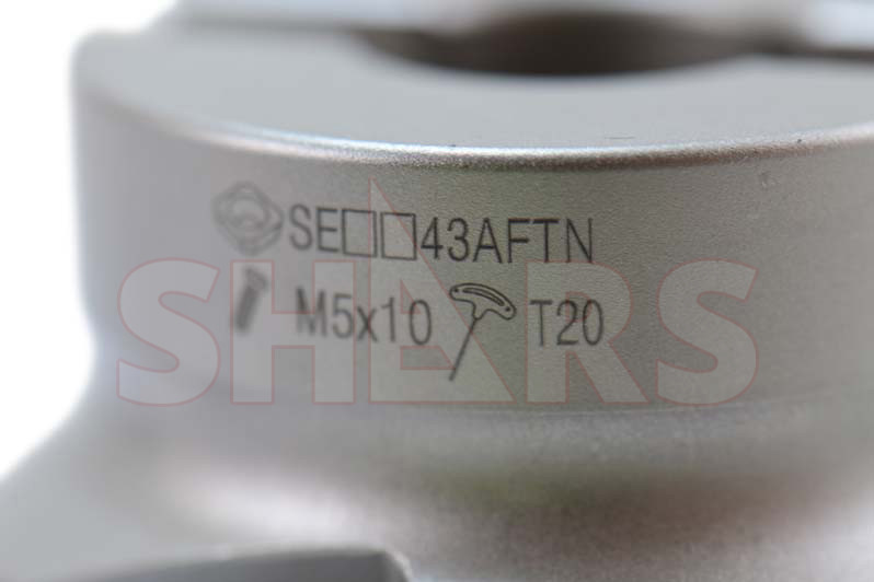 Shars CNC 2″ Coolant 45 Degree Indexable Face Mill SEHT Insert 4 Flute P[
