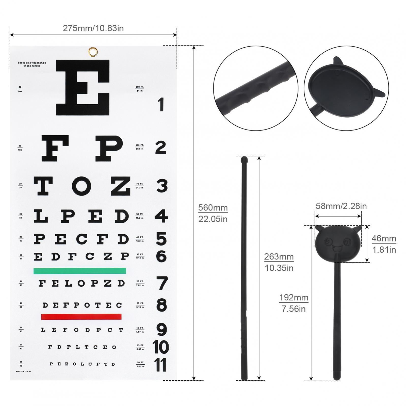 Eye Chart Eye Testing Chart Visual Acuity Measuring Eye Charts Set for Eye Exam