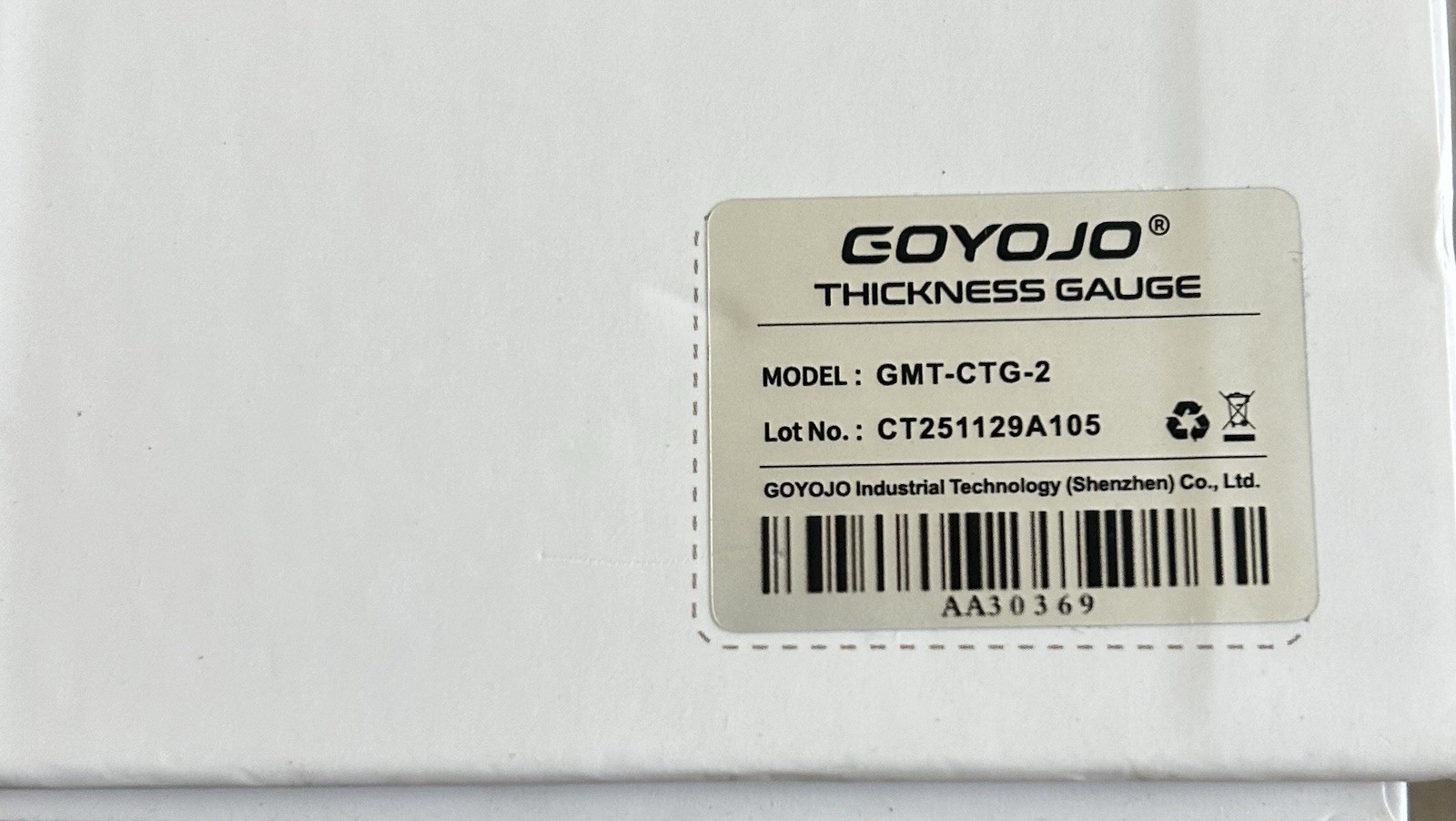 GOYOJO GMT-CTG-2 Digital Coating Thickness Gauge Paint Meter Bluetooth Open Box