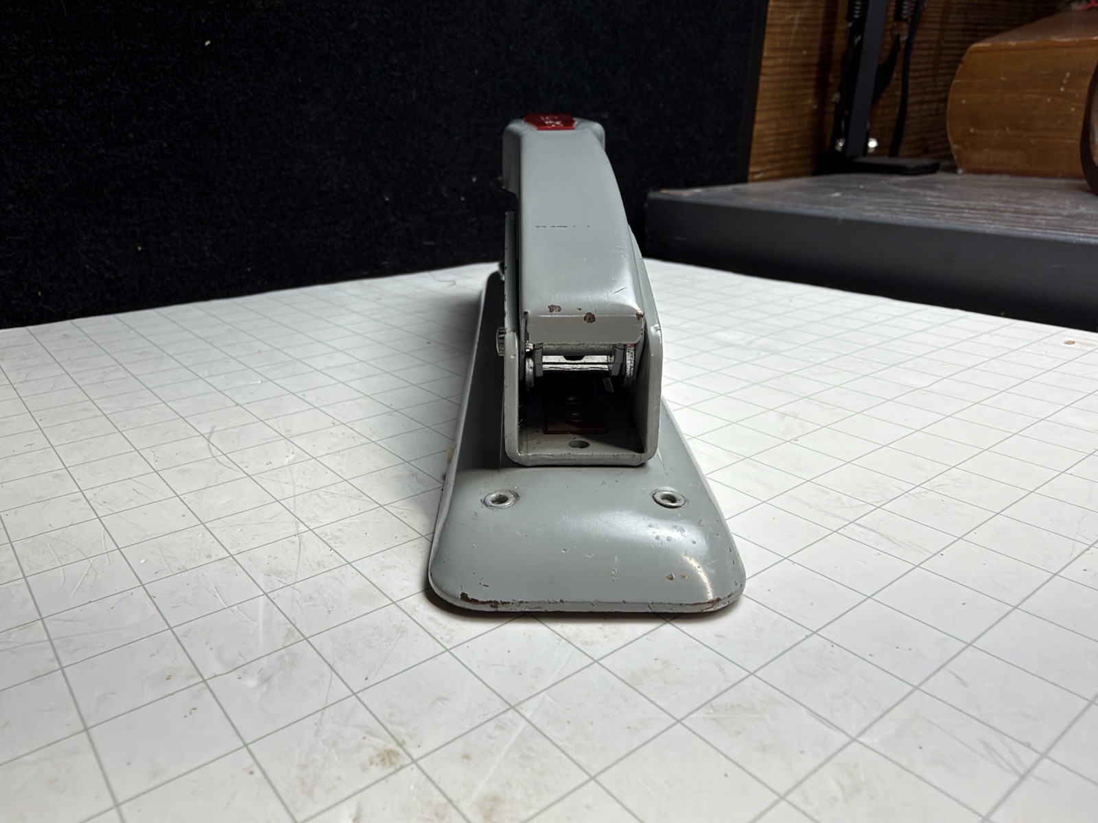 Vintage Swingline 400 S Heavy Duty Gray Red Desk Stapler USA Made Office Supply