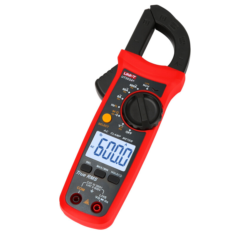 UNI-T UT202A+ LCD Digital Clamp Meter Multimeter Voltage Ampere Ohm NCV Tester