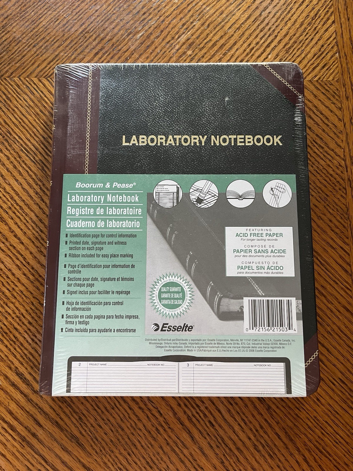 Boorum & Pease L21 Laboratory Notebook 300 Pages Acid Free Paper