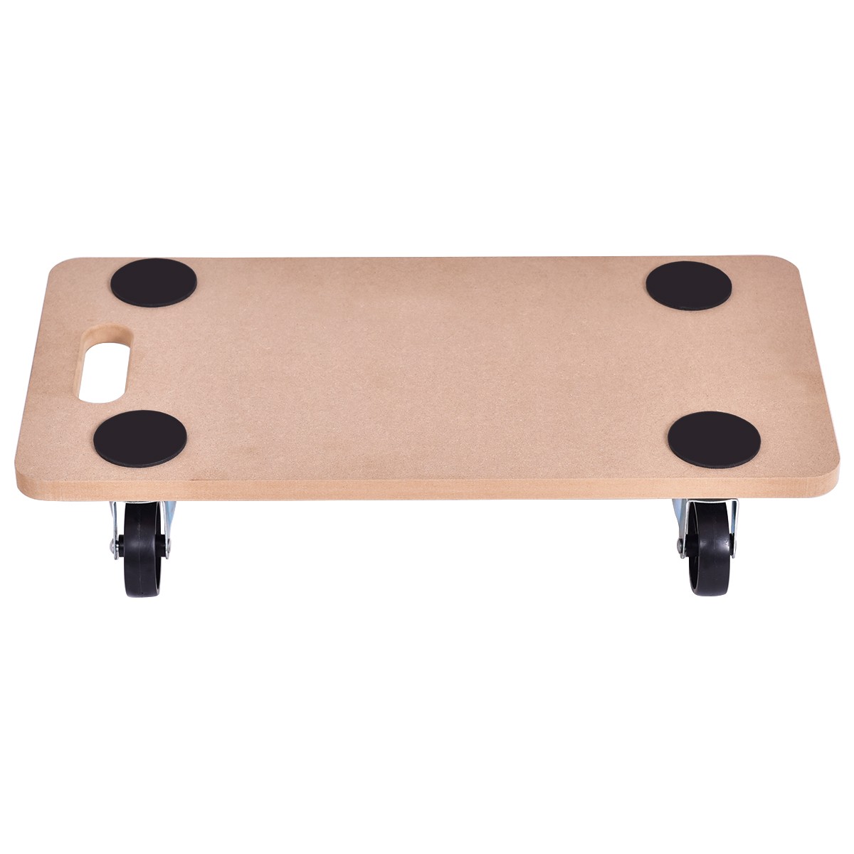 2 Pieces 440lbs Platform Dolly Rectangle Wood Utility Cart Moving Transporter