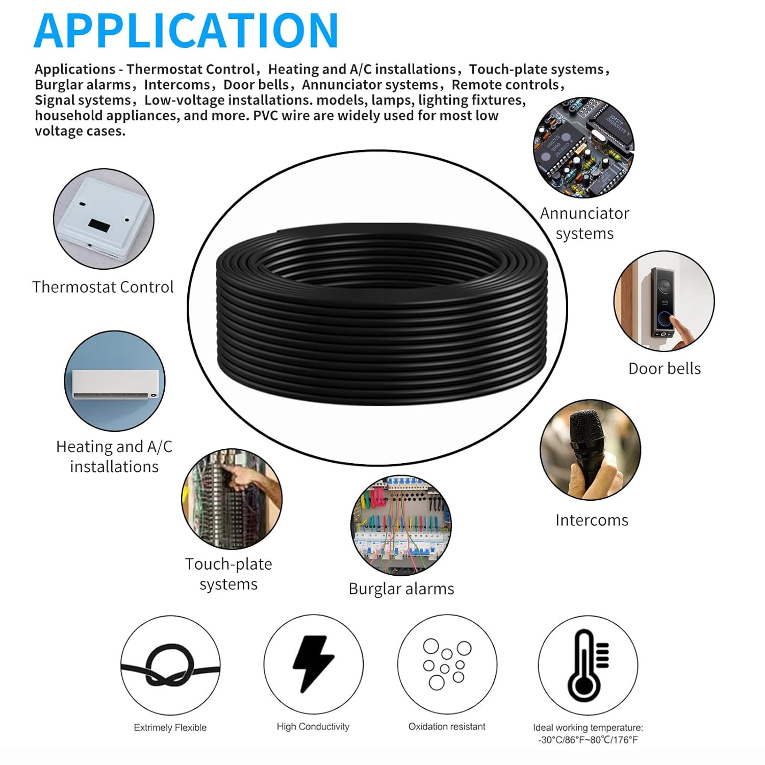 22 Gauge 8 Conductor Electrical Wire 25FT, UL 2464 22 AWG 8 Wire Cable Tinned