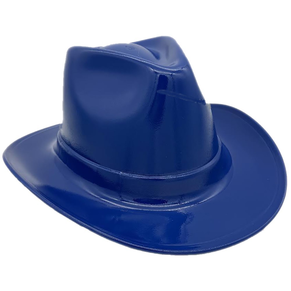 Occunomix Western Cowboy Hard Hat with Ratchet Suspension in Royal Blue