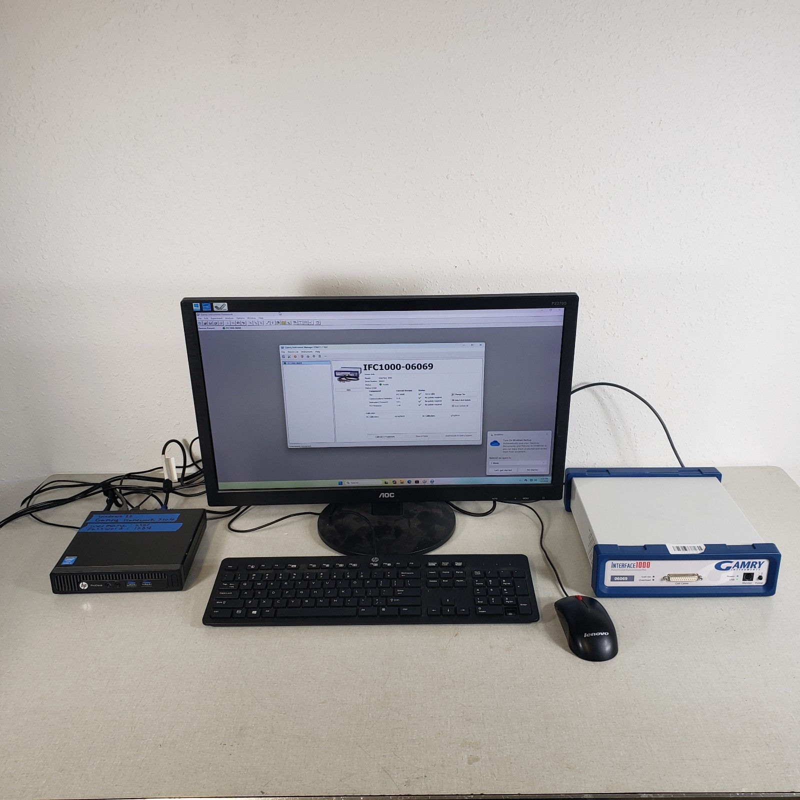 Gamry Interface 1000E Potentiostat / Galvanostat / ZRA w/ EIS, PC and Software