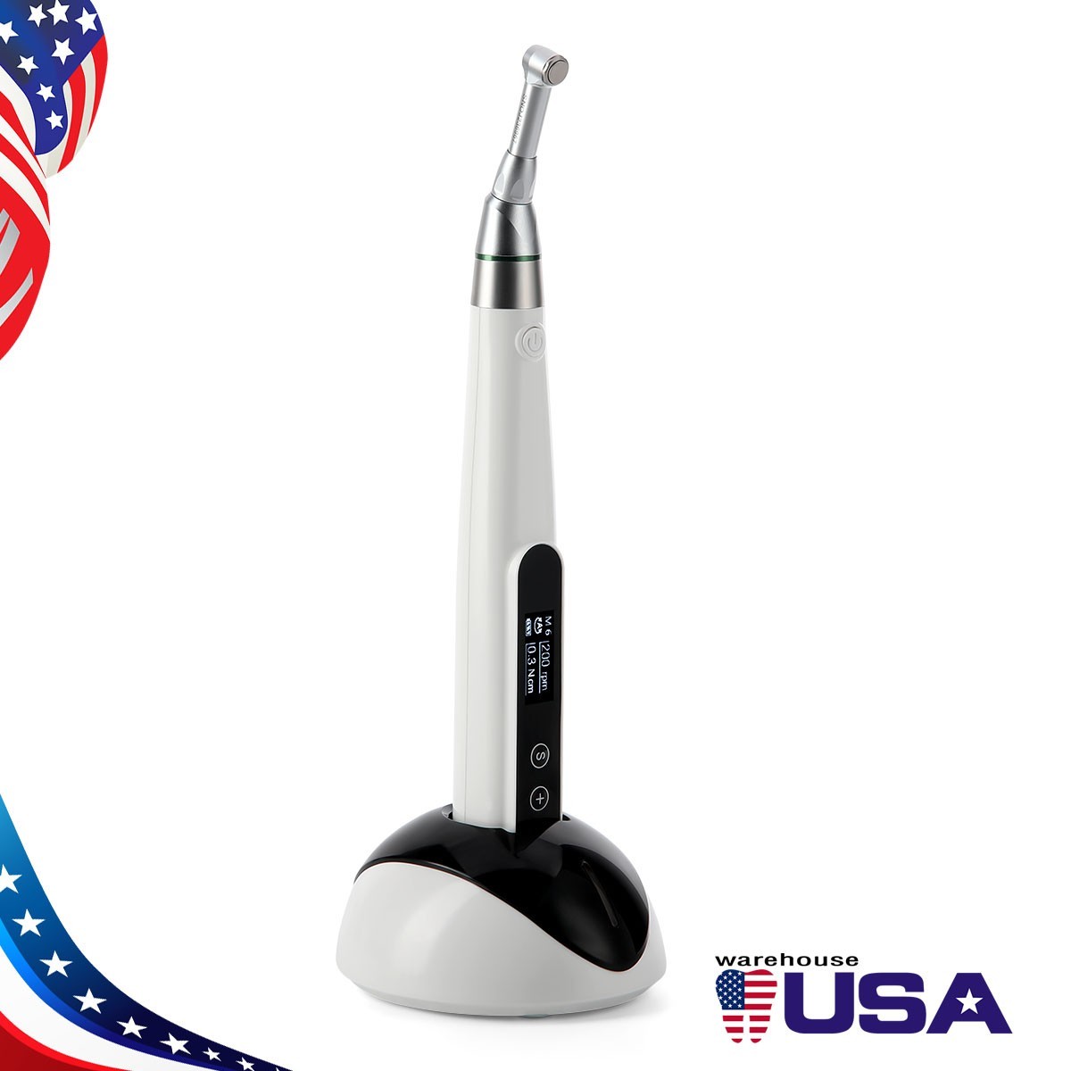 AZDENT Dental Cordless LED 16:1 Endo Motor /Apex Locator /10Pack Rotary Files