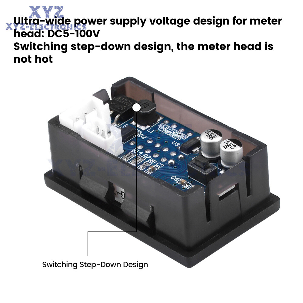 DC0-300V 50/100/200/400A Digital Current Voltage Meter Hall Ammeter Voltmeter