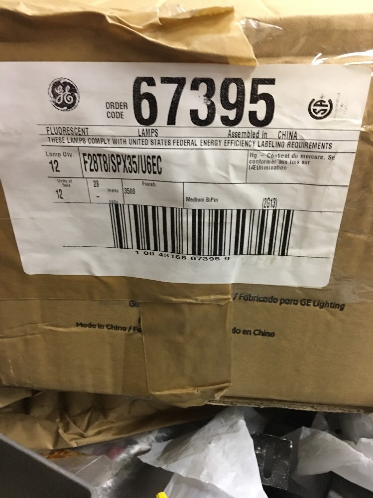GE F28T8/SPX35/U6/ECO U Shaped Lamp, 28w 3500k Box of 12!!!