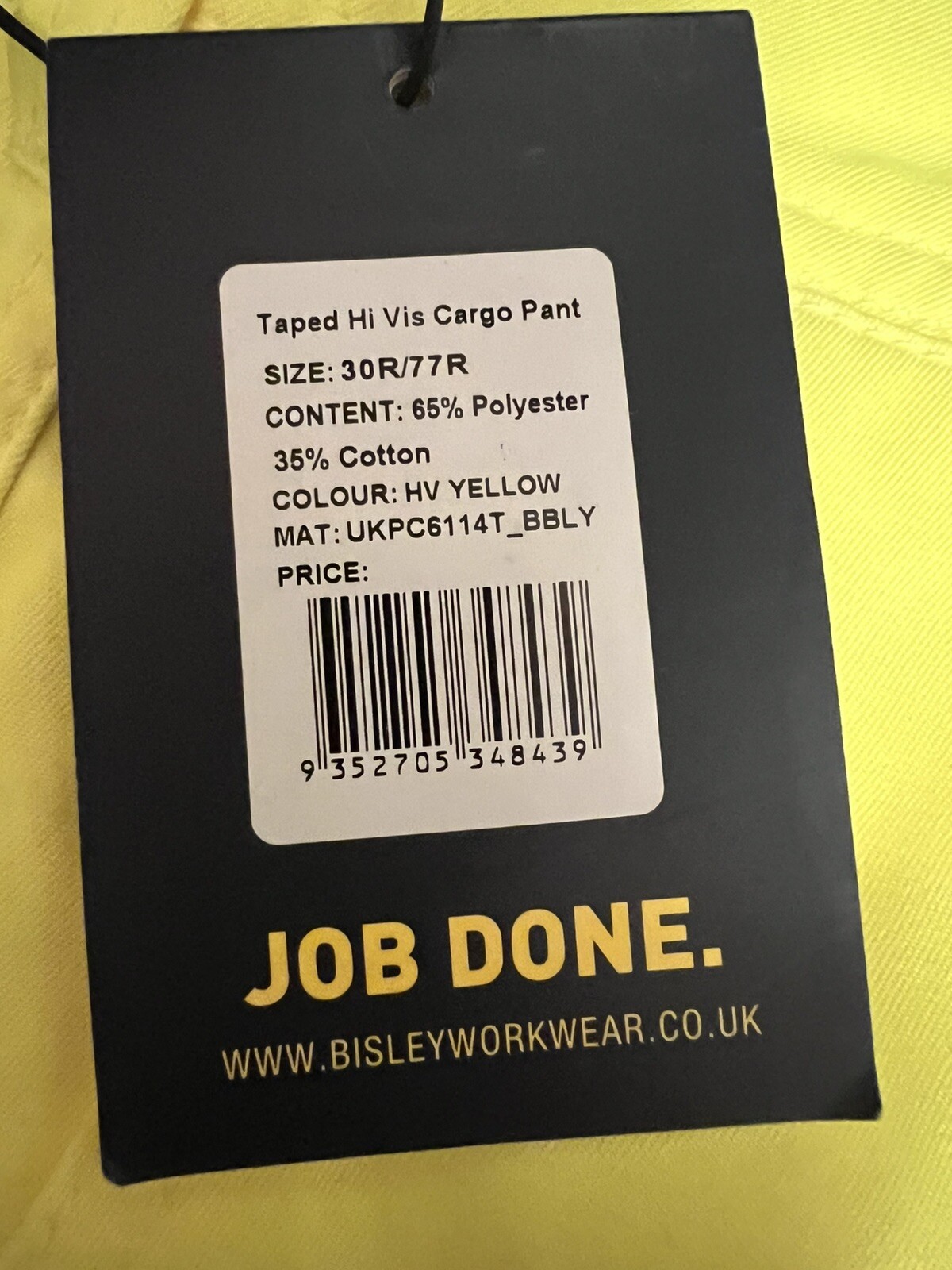 Bisley Hi Vis Cargo Work Pants 30R – NEW