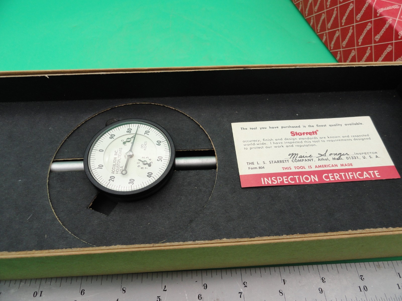 Starrett 25-3041J Dial Indicator 0-3.000″ Range, 0-100 Continuous Dial