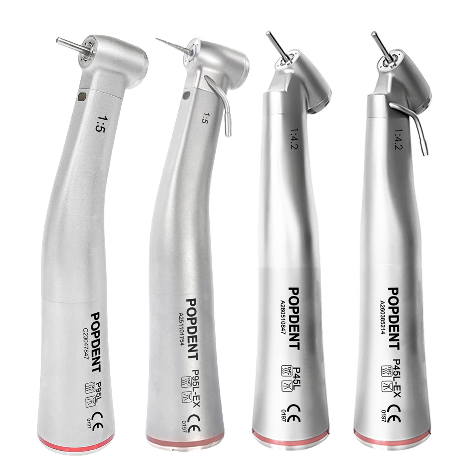 Dental Electric Handpiece 1:5 1:4.2 Contra Angle 45 Degree Surgical Fiber Optic