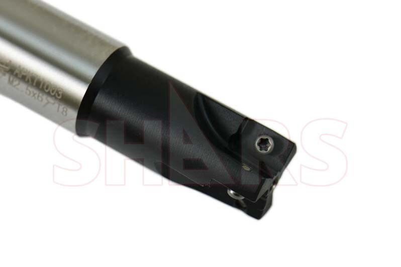 Shars 3/4″ 3 FL 90° Indexable End Mill W/Certificate +5pc APKT Insert ![