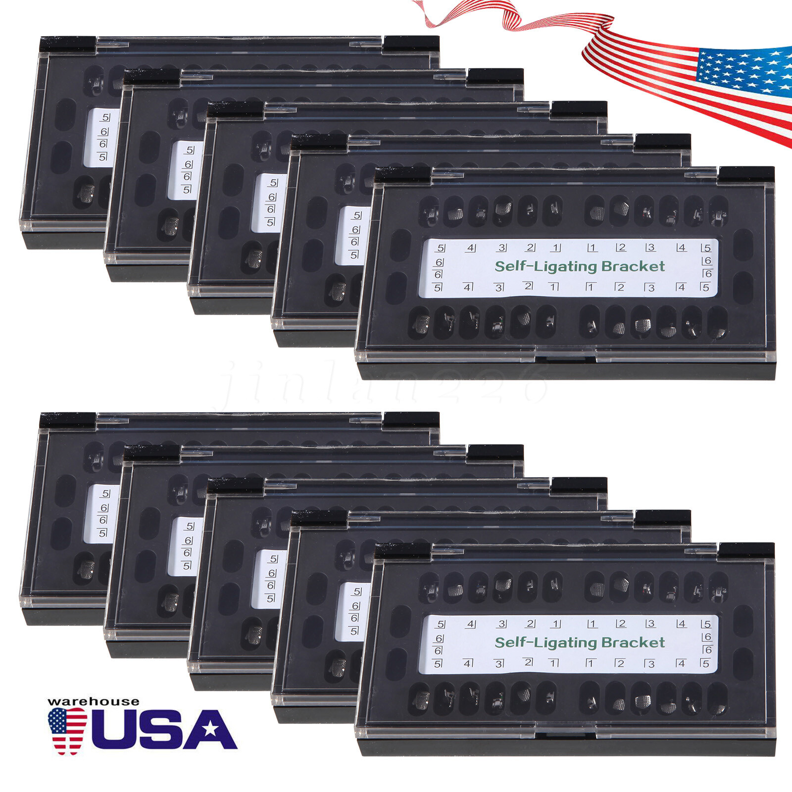 20Pcs/Pack Dental Orthodontic Self Ligating Braces Bracket Metal Brackets