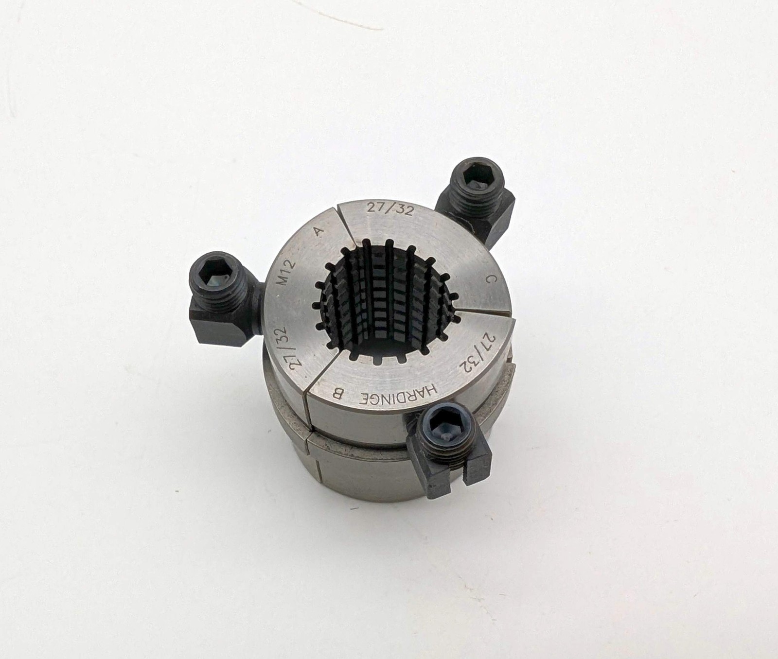 Hardinge M12 27/32″ Round Serrated Collet Pads 3-Segment for M12 Collet