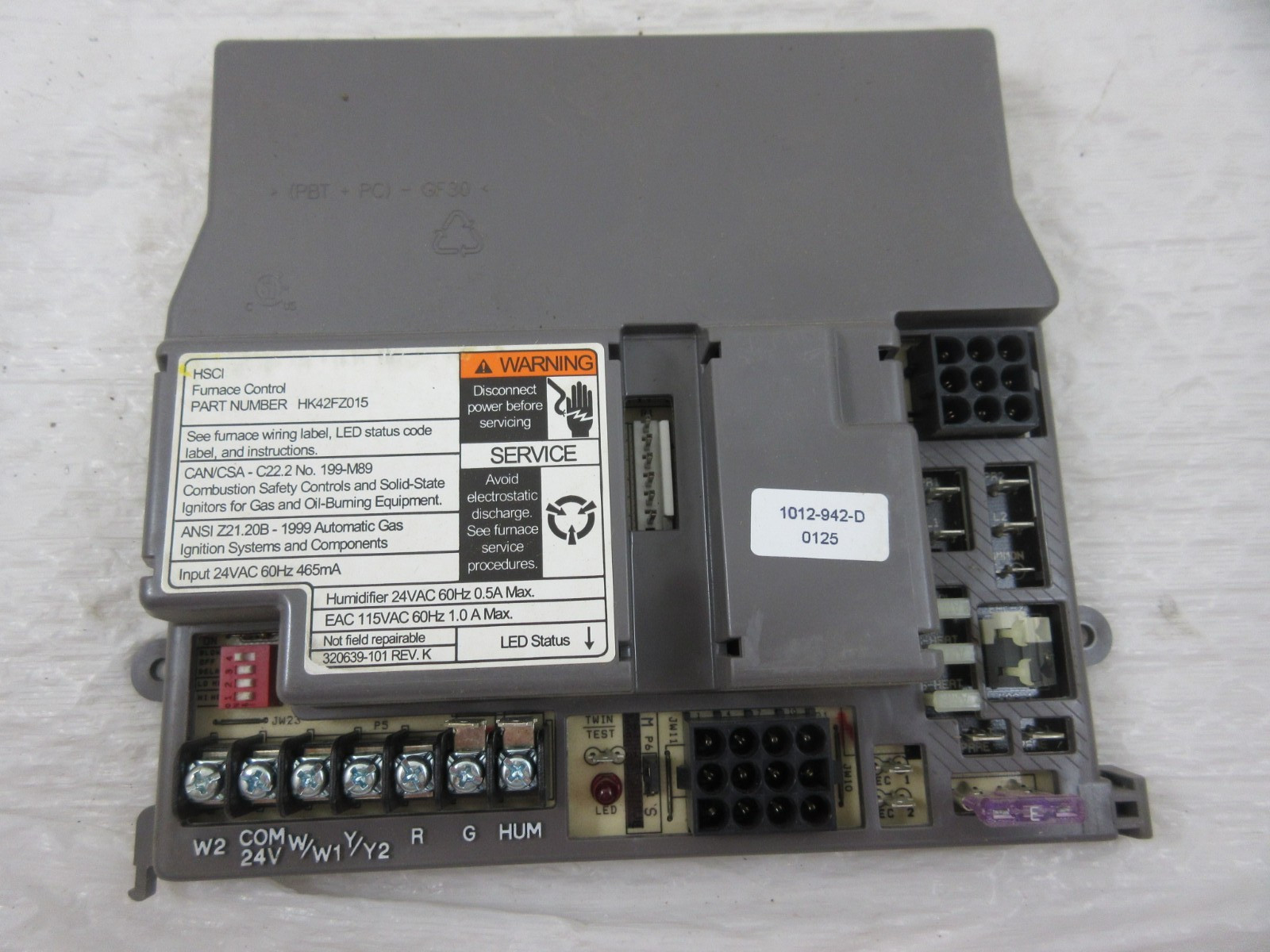 CARRIER BRYANT PAYNE HK42FZ015 FURNACE CONTROL BOARD