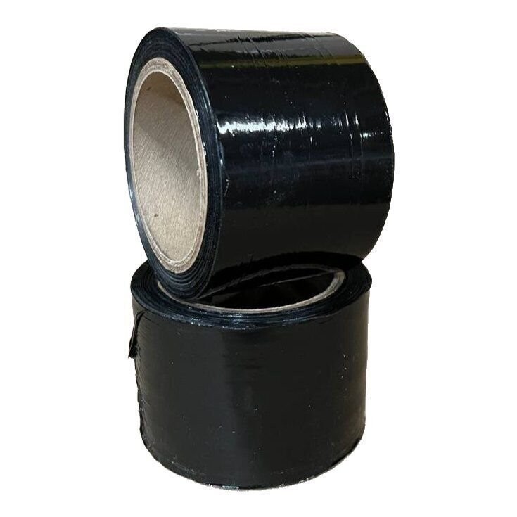 3″ in. x 1000FT 80 Gauge 1 Roll Stretch Shrink Film Hand Wrap + Handle Black