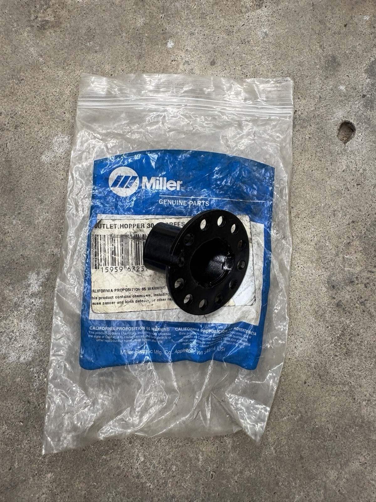 Miller Outlet Hoper 30 Degrees