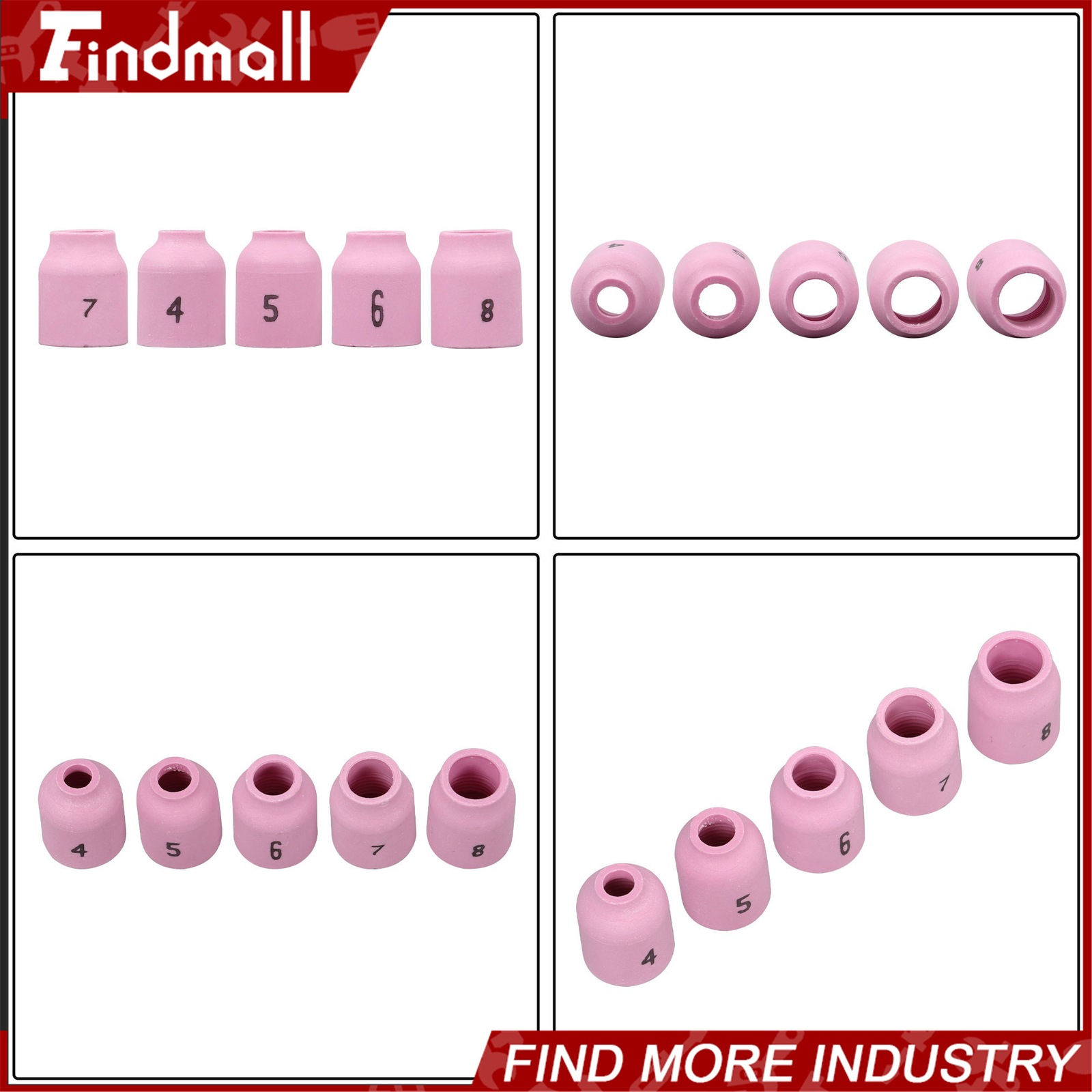 Findmall 58 Pack TIG Welding Torch Kit 040″~1/8″ Gas Lens Setup For WP-9/20/25