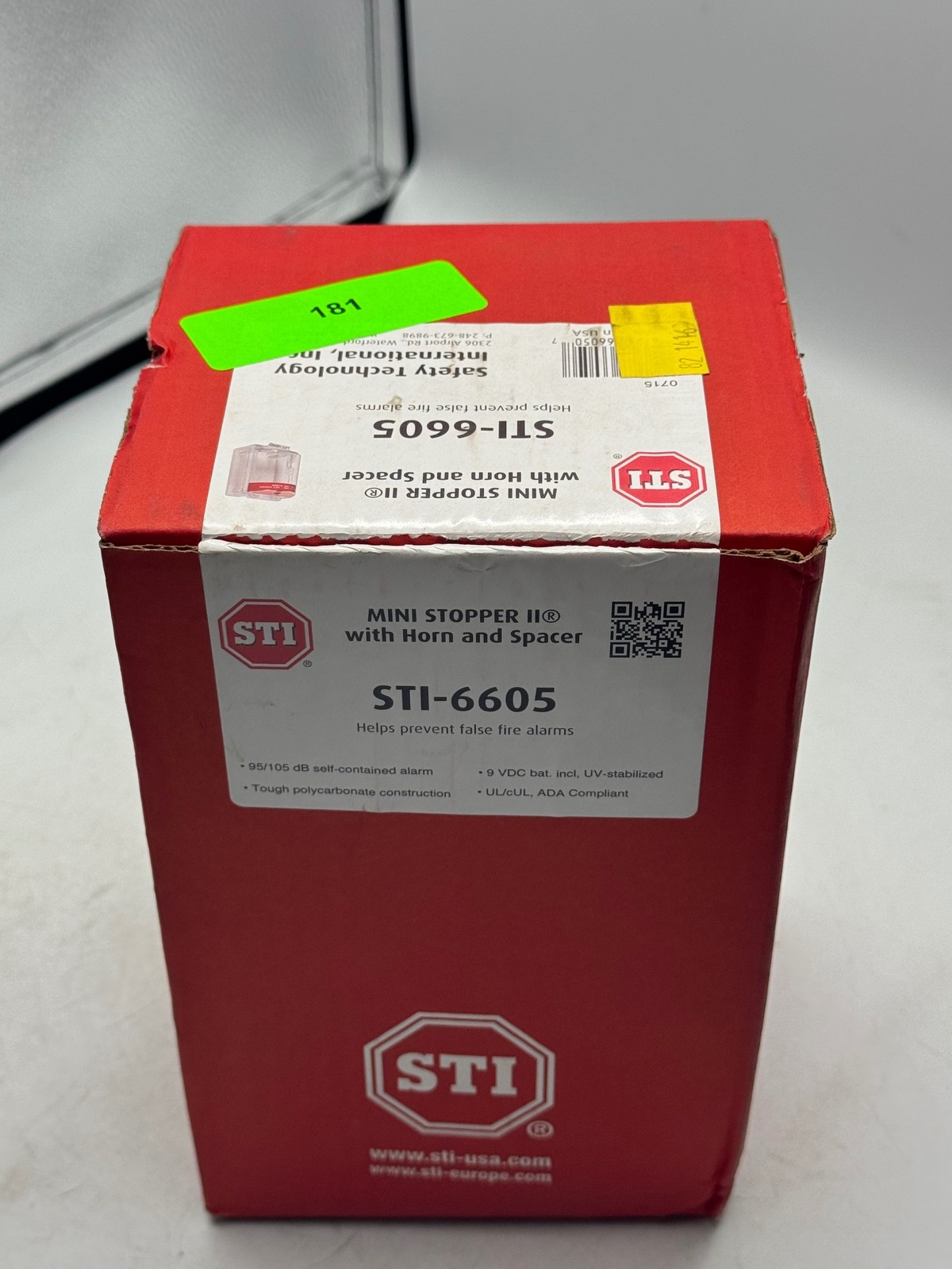 STI Mini Stopper II Fire Alarm Accessory STI-6605 Horn Spacer 95/105dB Clear