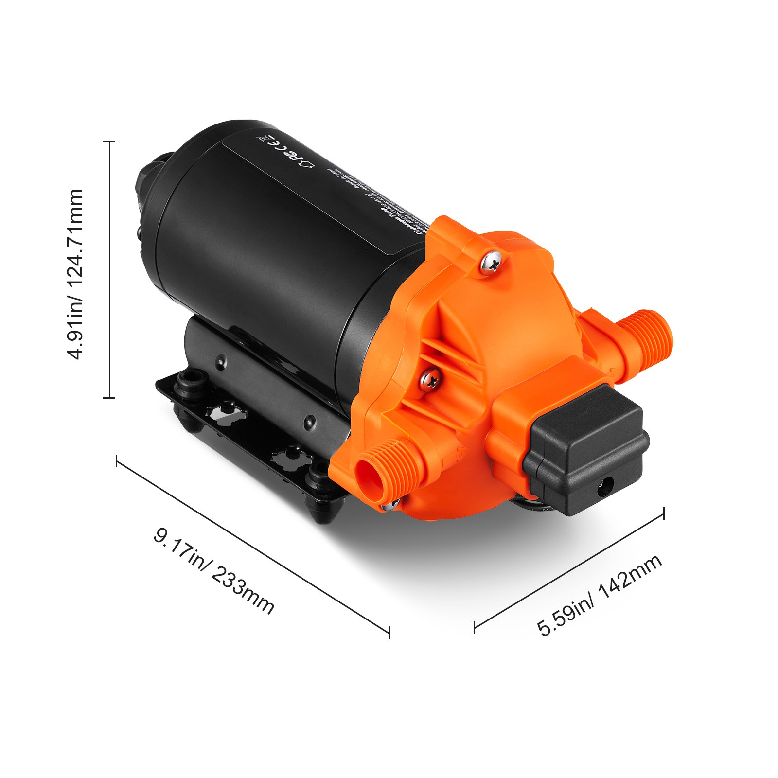 VEVOR 110V Water Pressure Diaphragm Pump Self-Priming Pump 45 PSI 3.3GPM Boat RV