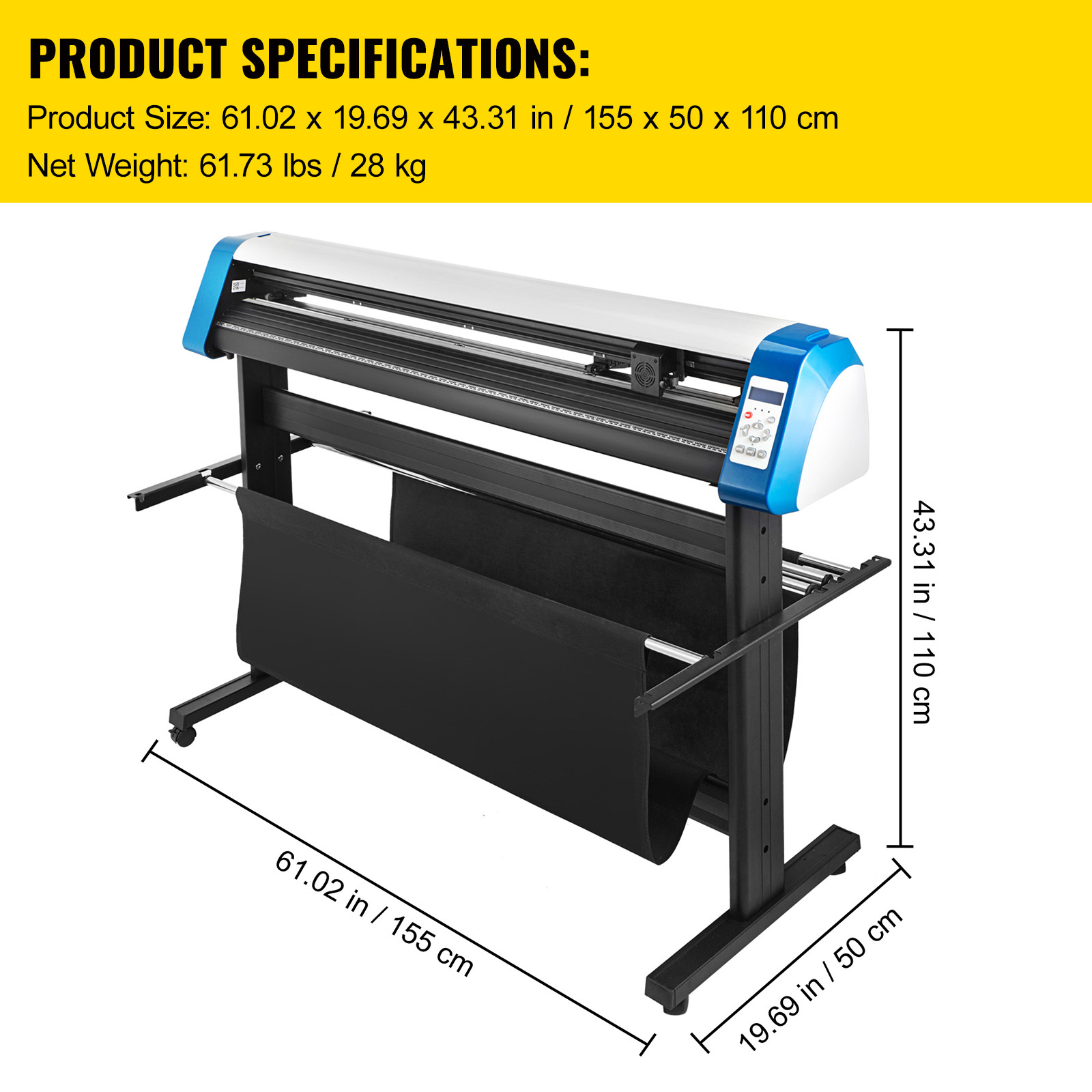 VEVOR 53in Vinyl Cutter Plotter Machine Sign Cutting Optical Eye Signmaster DIY