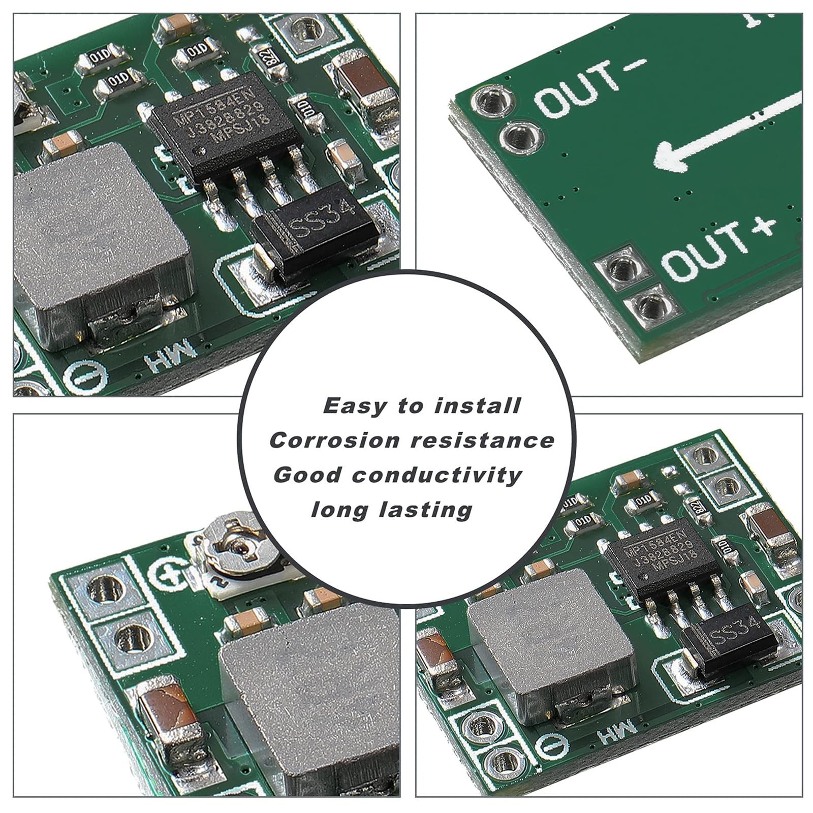 6 PCS Mini MP1584EN DCDC Buck Converter Adjustable 24V To 12V/9V/5V/3V 3A