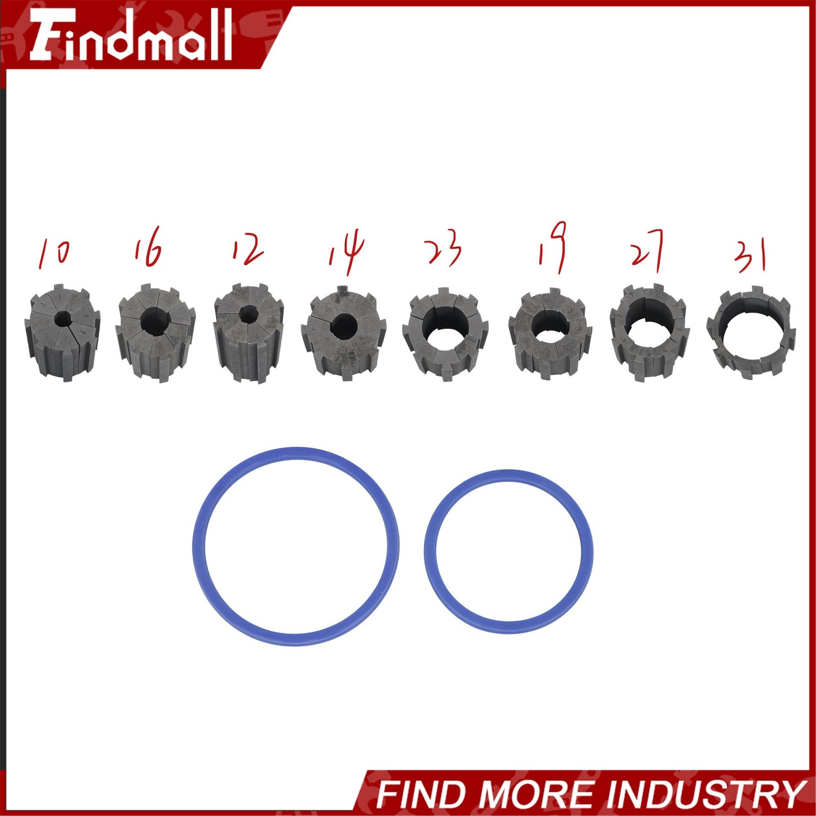 Findmall Portable Hydraulic Hose Crimper Pipe Crimping Machine with 8 Set Dies