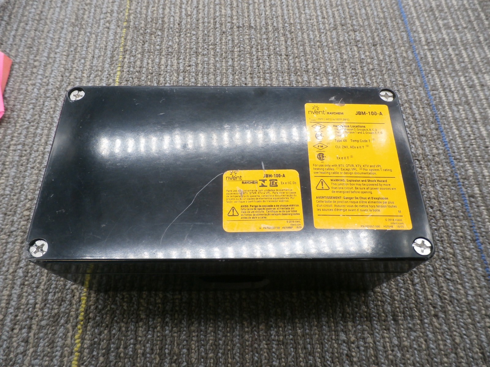 New Raychem JBM-100-A Junction Box Type 4X Temp Code T