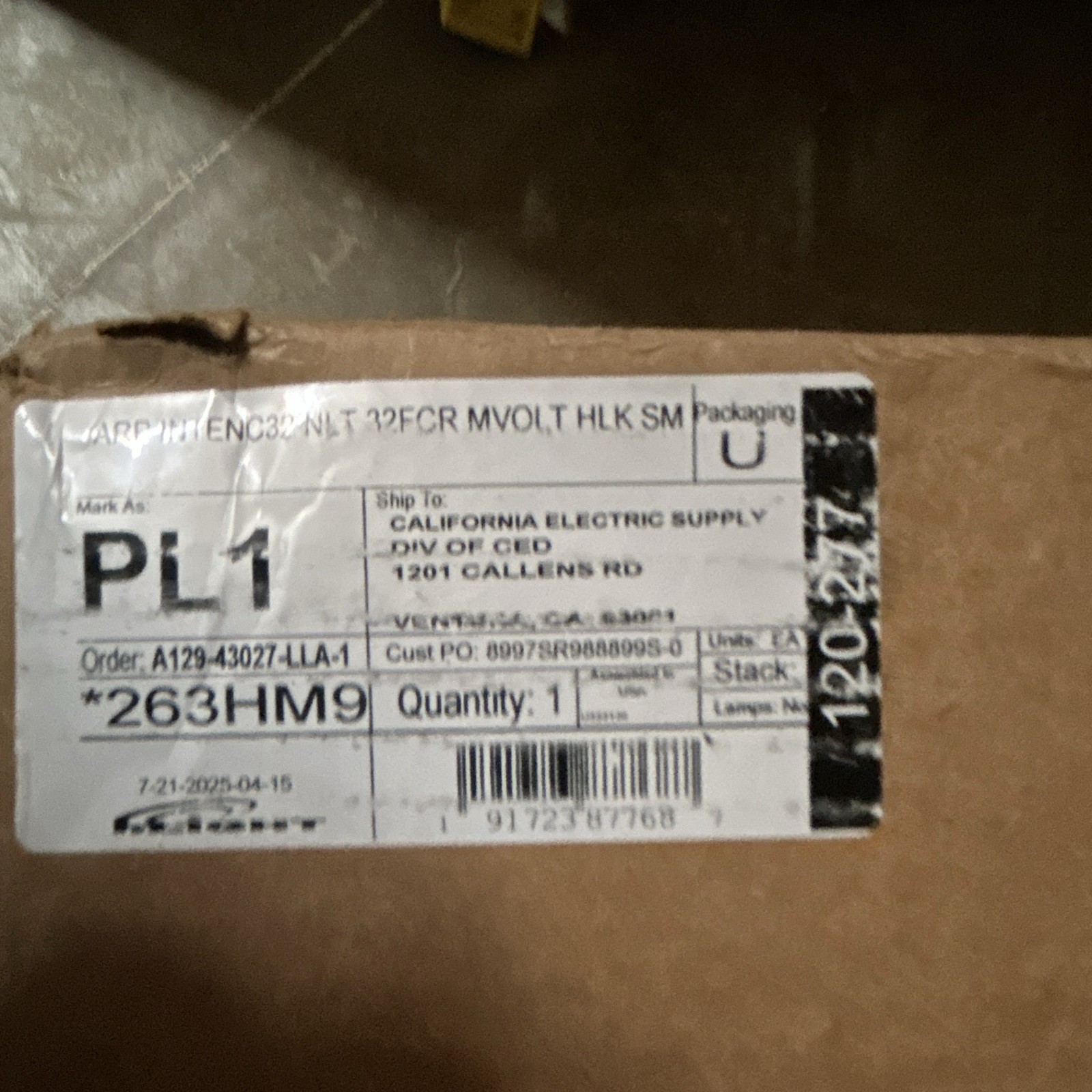 ARP Light ENC32 Lockable Wall Mount Metal Enclosure White IP20 120V Panel