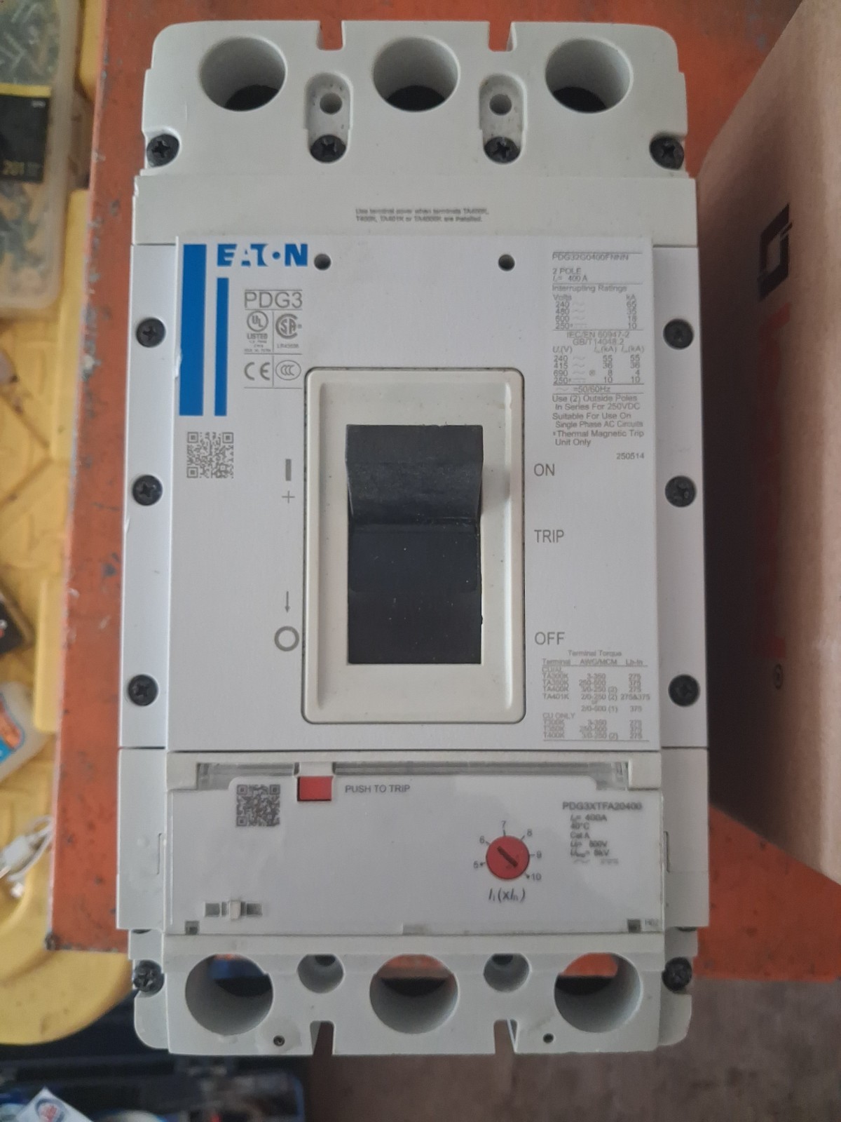 Eaton PDG32G0400FNNN 400 Amp 3 Pole