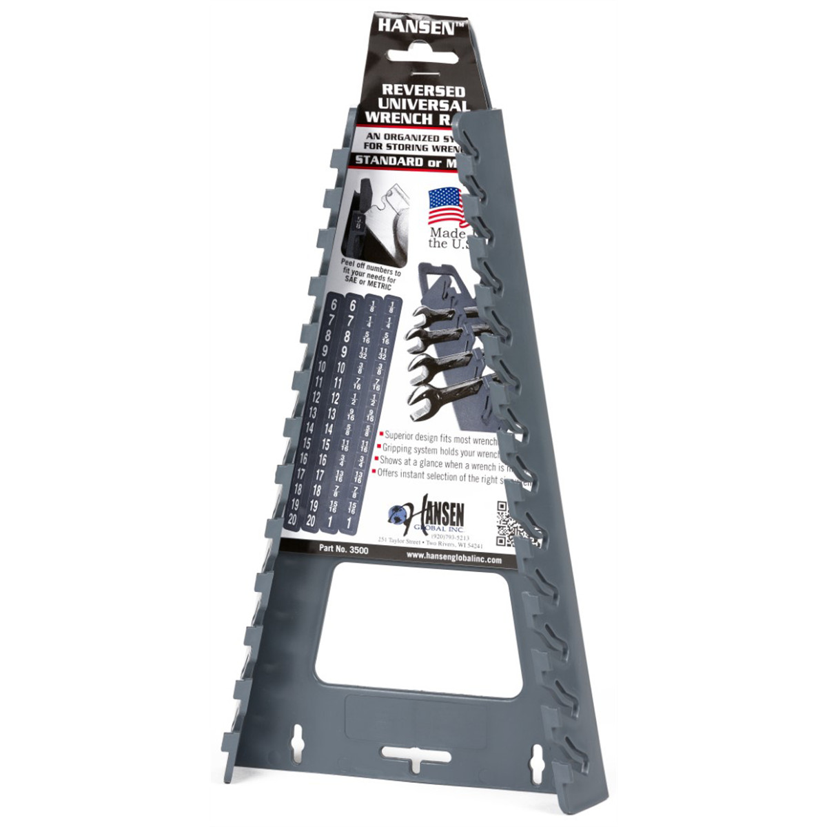 3500 Hansen Global Reversed Univ 13 Wrench Rack