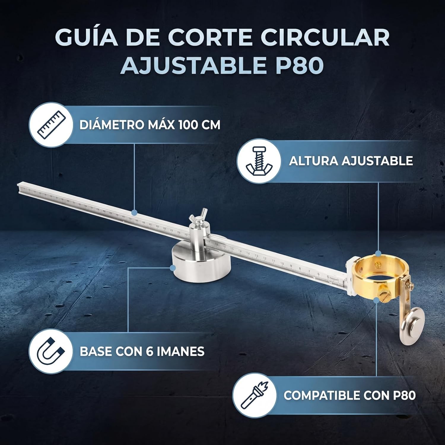 Plasma Circle Cutter Adjustable Rolling Tungsten Cutting Tool Plasma Torch