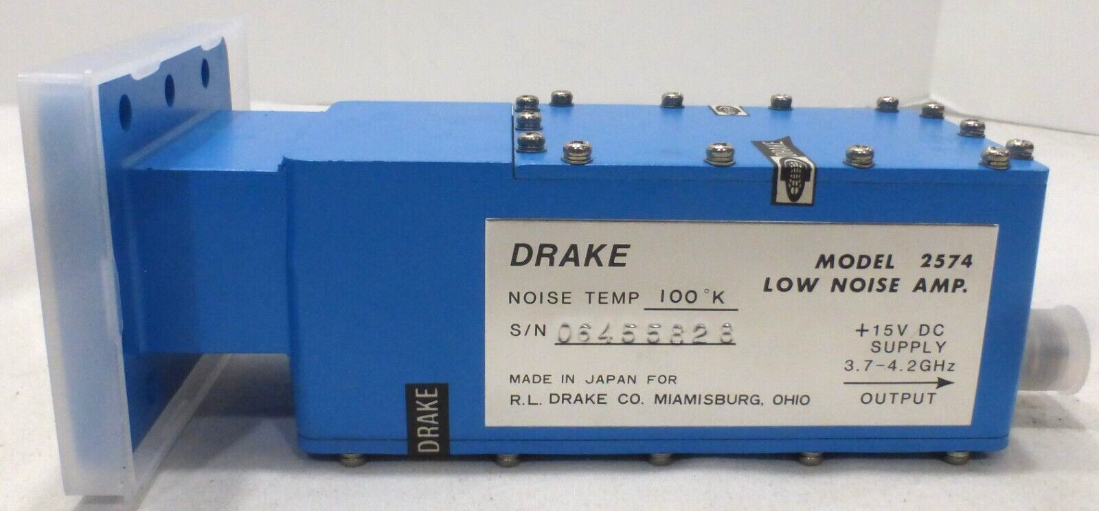 DRAKE Model 2574 Low Noise Amplifier, +15VDC SUPPLY 3.7-4.2GHz, NEW