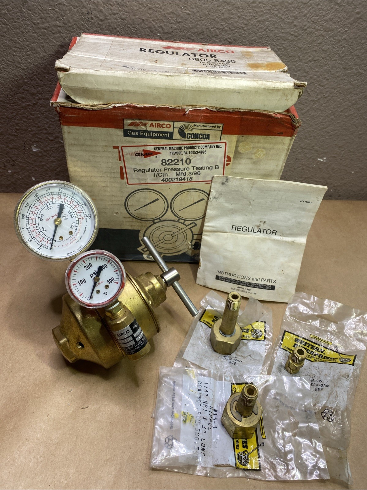 concoa airco cga 555 Two Stage Nitrogen Gauge Regulator (I Think It’s New)