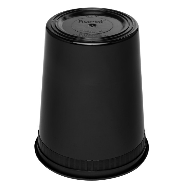 Karat 32 oz Black PP Injection Molded Round Deli Containers with Lids – 240 Set