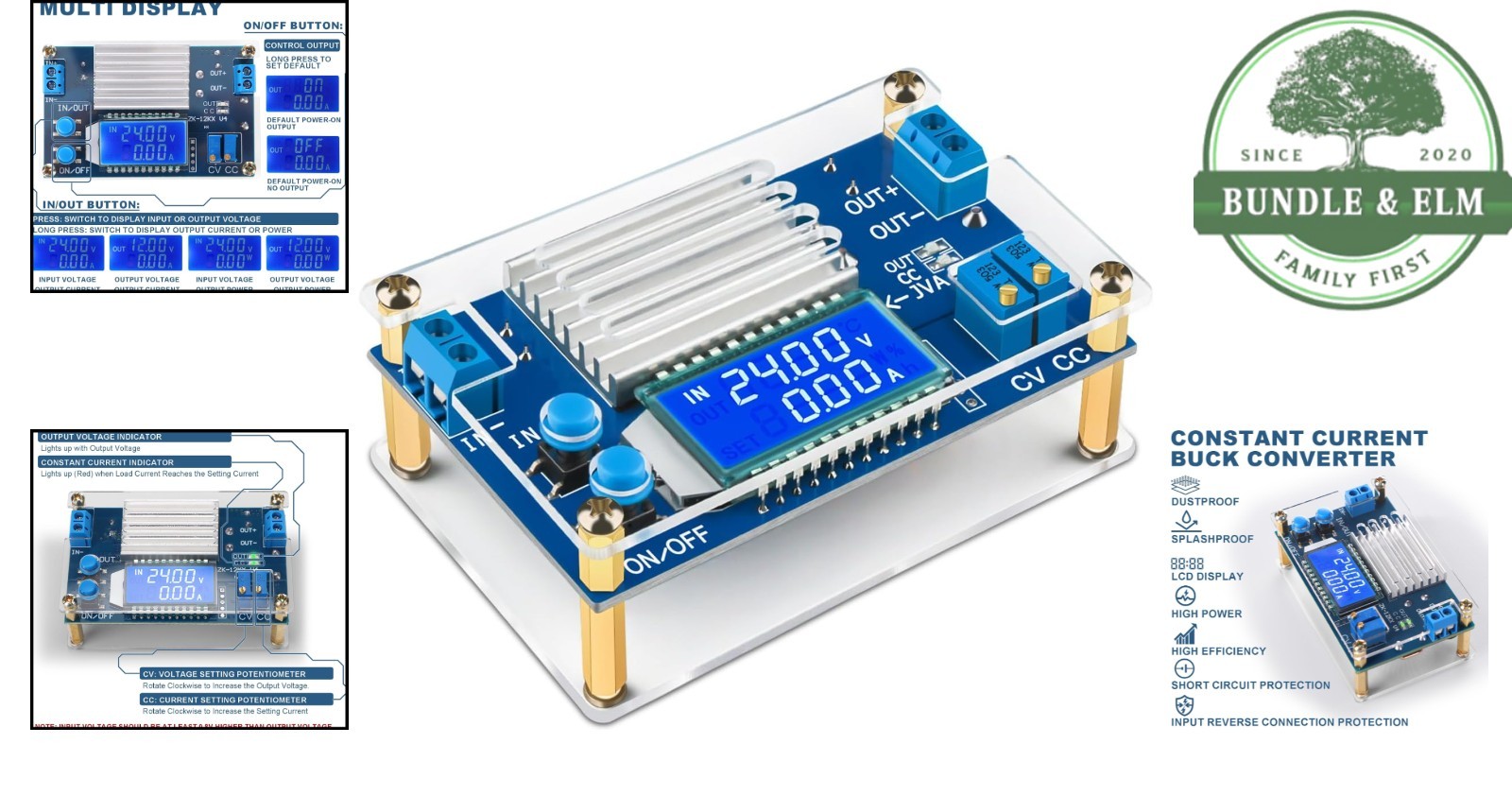 LCD Display Buck Converter 5.3V-32V to 1.2V-32V for Versatile Applications