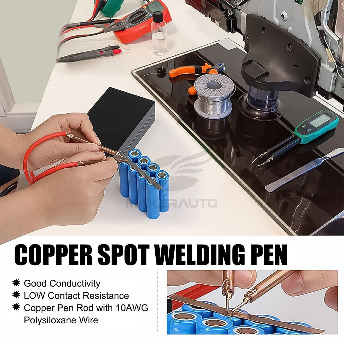 Portable DIY Mini Spot Welder Machine 6 Gears For 18650 Battery Welding Tool Kit